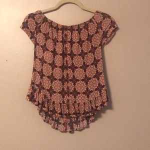 Xhilaration Scoop Neck Button Top